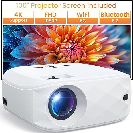 Native 1080P WiFi Bluetooth Projector – 12000 Lumens