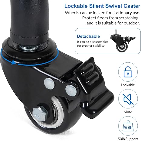 Portable Projector Stand with Wheels, Adjustable Height