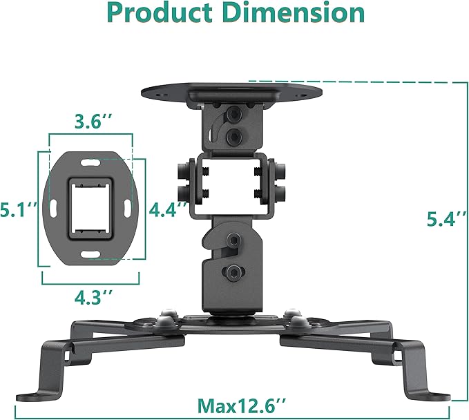 WALI Low-Profile Projector Mount