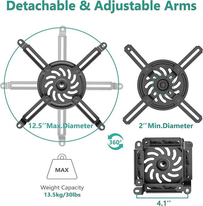 WALI Low-Profile Projector Mount