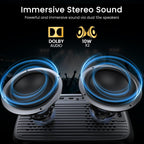 2000 ANSI 4K Smart Projector – Outdoor/Indoor, WiFi, Bluetooth, Dolby, 270° Stand