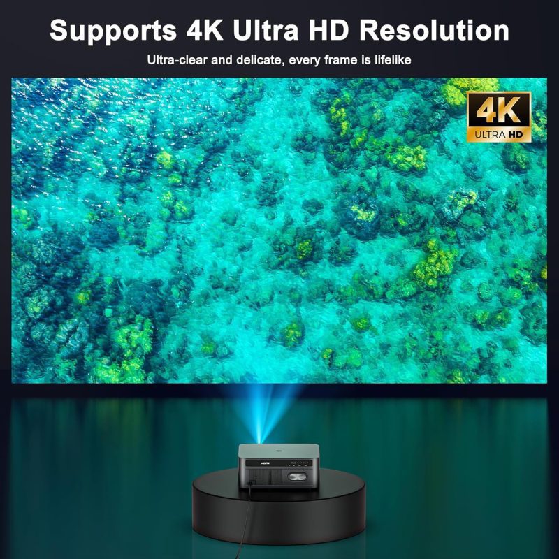 Outdoor Smart Projector 4K UHD, Dolby Audio, built-in streaming KC7 Pro