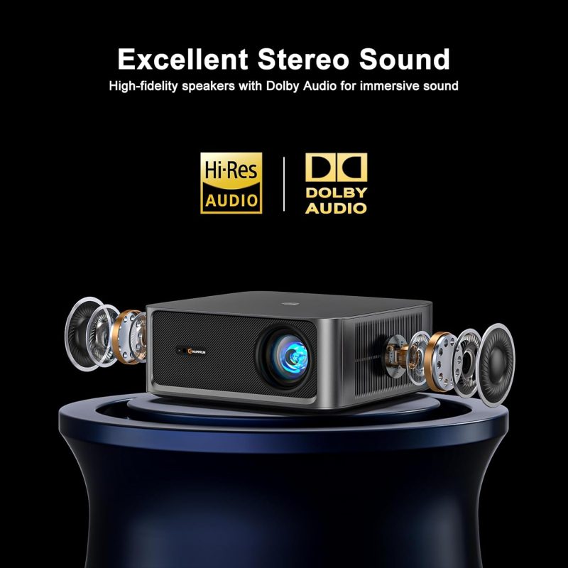 Outdoor Smart Projector 4K UHD, Dolby Audio, built-in streaming KC7 Pro