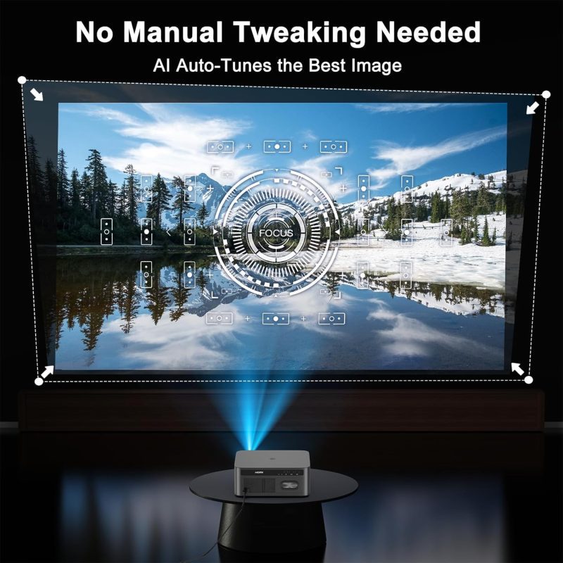 Outdoor Smart Projector 4K UHD, Dolby Audio, built-in streaming KC7 Pro