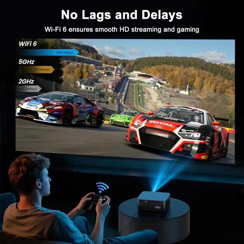 Outdoor Smart Projector 4K UHD, Dolby Audio, built-in streaming KC7 Pro