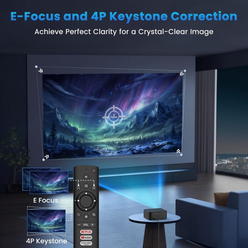 WIFI Bluetooth 4K Compatible with Android/iOS/PS5 H11 Home Theater Projector